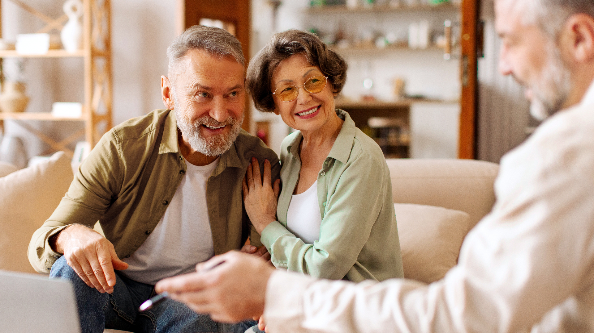 Two people in candid conversation
