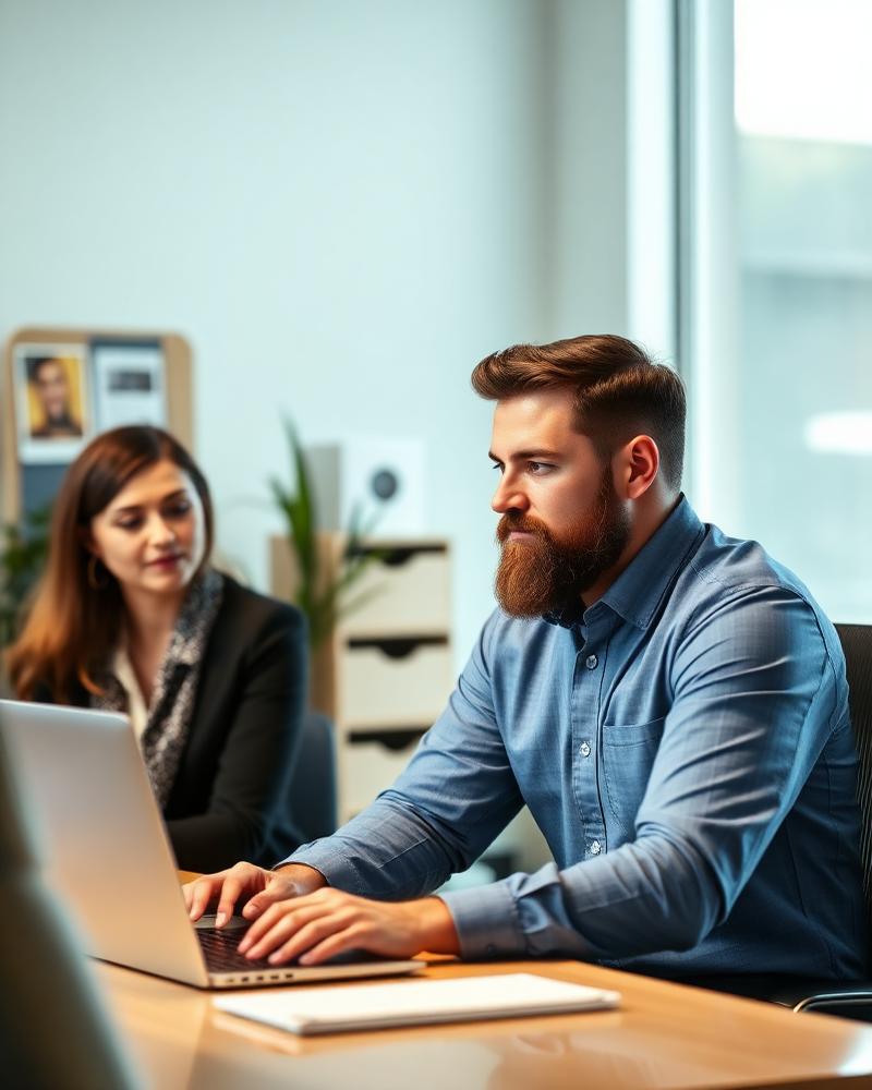Financial advisor with clients